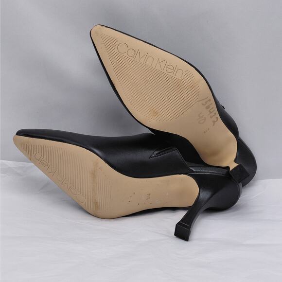 Calvin Klein Odina Dress Mules Women 6 Black Pointed Toe Heels Whimsigoth Witchy - Picture 8 of 10